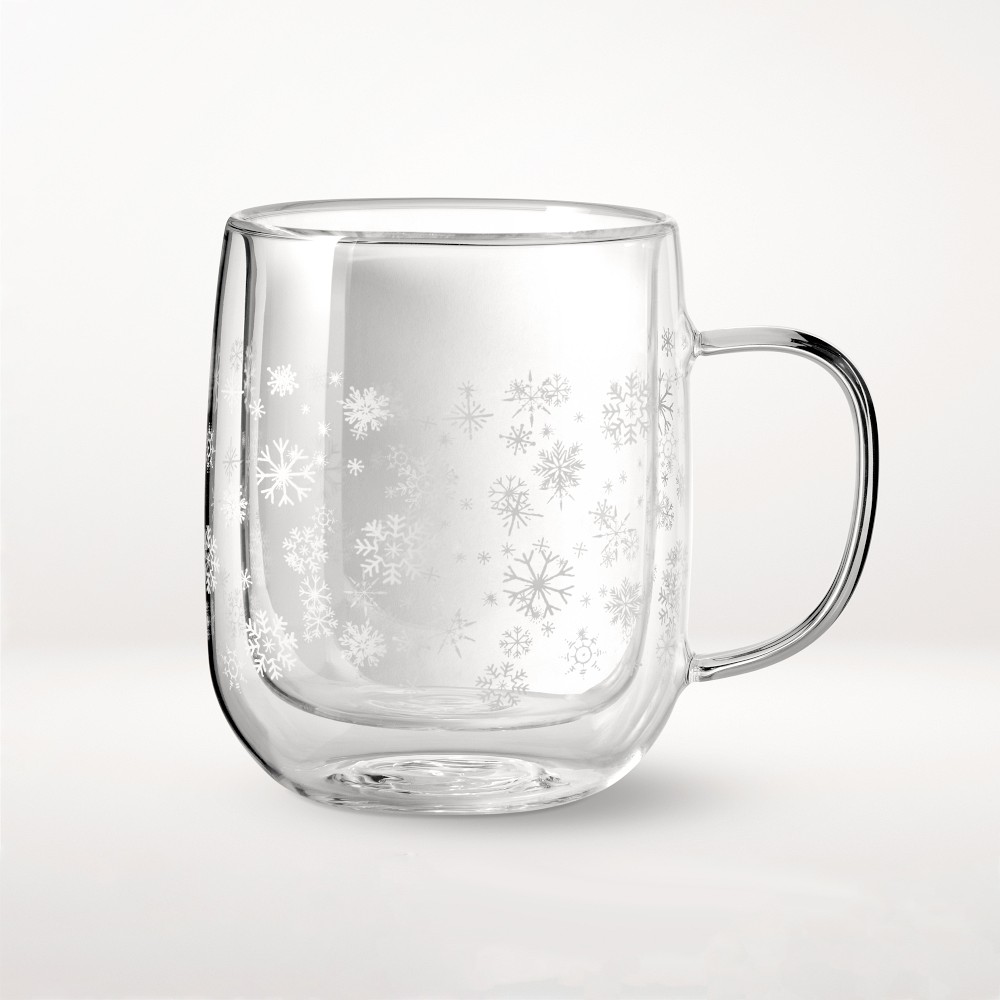 Double-Walled Snowflake Coffee Mug, Single