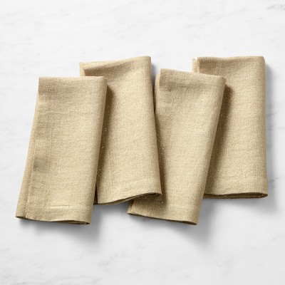 Metallic Napkins, Set of 4, Gold