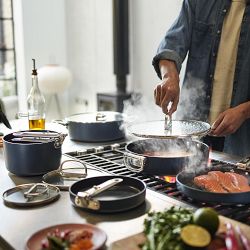 Joseph Joseph Ceramic Nonstick Space-Saving 10-Piece Cookware Set with Folding Handles