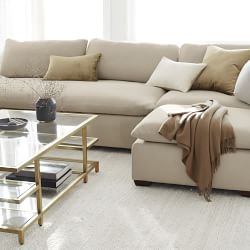 Laguna 3-Piece L-Shape Chaise Sectional with Ottoman (114&quot;-118&quot;)
