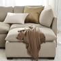 Laguna 3-Piece L-Shape Chaise Sectional with Ottoman (114&quot;-118&quot;)