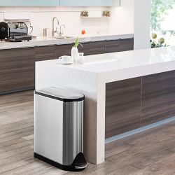 simplehuman&#8482; 11.9-Gallon Butterfly Lid Kitchen Step Trash Can