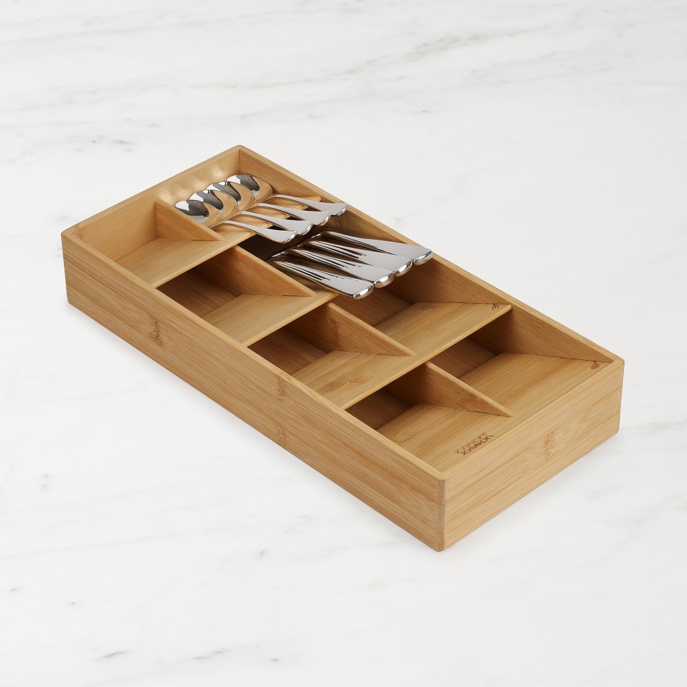 Joseph Joseph DrawerStore Bamboo Large Compact Cutlery Organizer