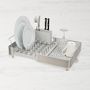 Joseph Joseph Extend Steel Expandable Dish Rack with Draining Spout, Stone