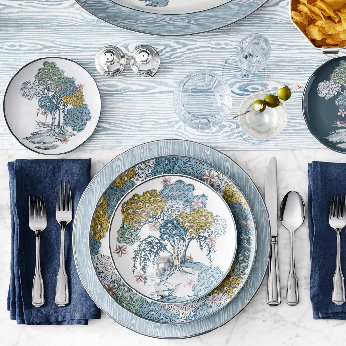 Scalamandr&#233; x Williams Sonoma Sea of Trees Dinner Plates
