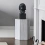 Marina Travertine Fluted Side Table (16&quot;)
