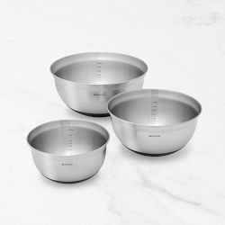 Brabantia Matte Steel Mixing Bowl with Measurements Set, Matte Steel