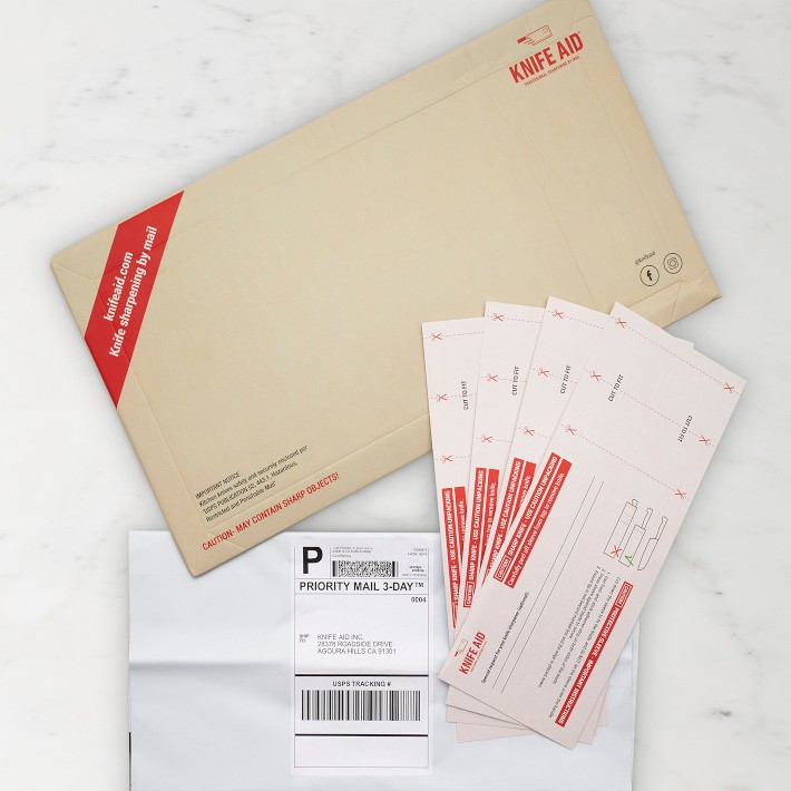 Knife Aid Mail-In Sharpening Service, 5 Knives