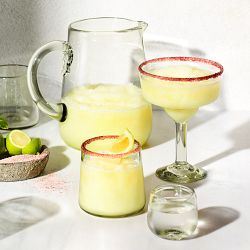 Recycled Glass Margarita Glasses, Set of 4
