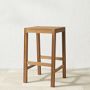 Larnaca Teak Backless Bar Stool