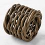 Dark Woven Napkin Rings, Set of 4
