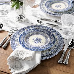 English Floral Geo Charger