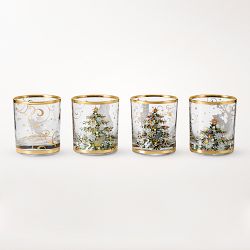 'Twas the Night Before Christmas Double Old-Fashioned Glasses, Set of 4