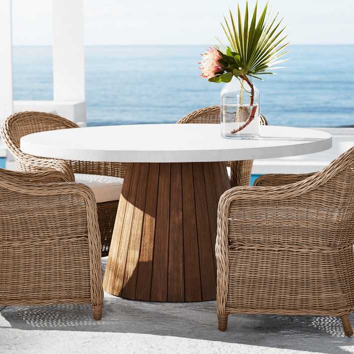 Balboa Outdoor Round Concrete Dining Table (60&quot;)