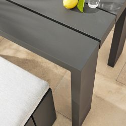 Larnaca Outdoor Slate Grey Metal Dining Table (72&quot;)