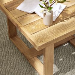 Ojai Outdoor Natural Teak Square Side Table (25.5&quot;)