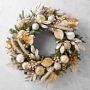 Gilded Champagne Ornament Pre-Lit Faux Wreath &amp; Garland