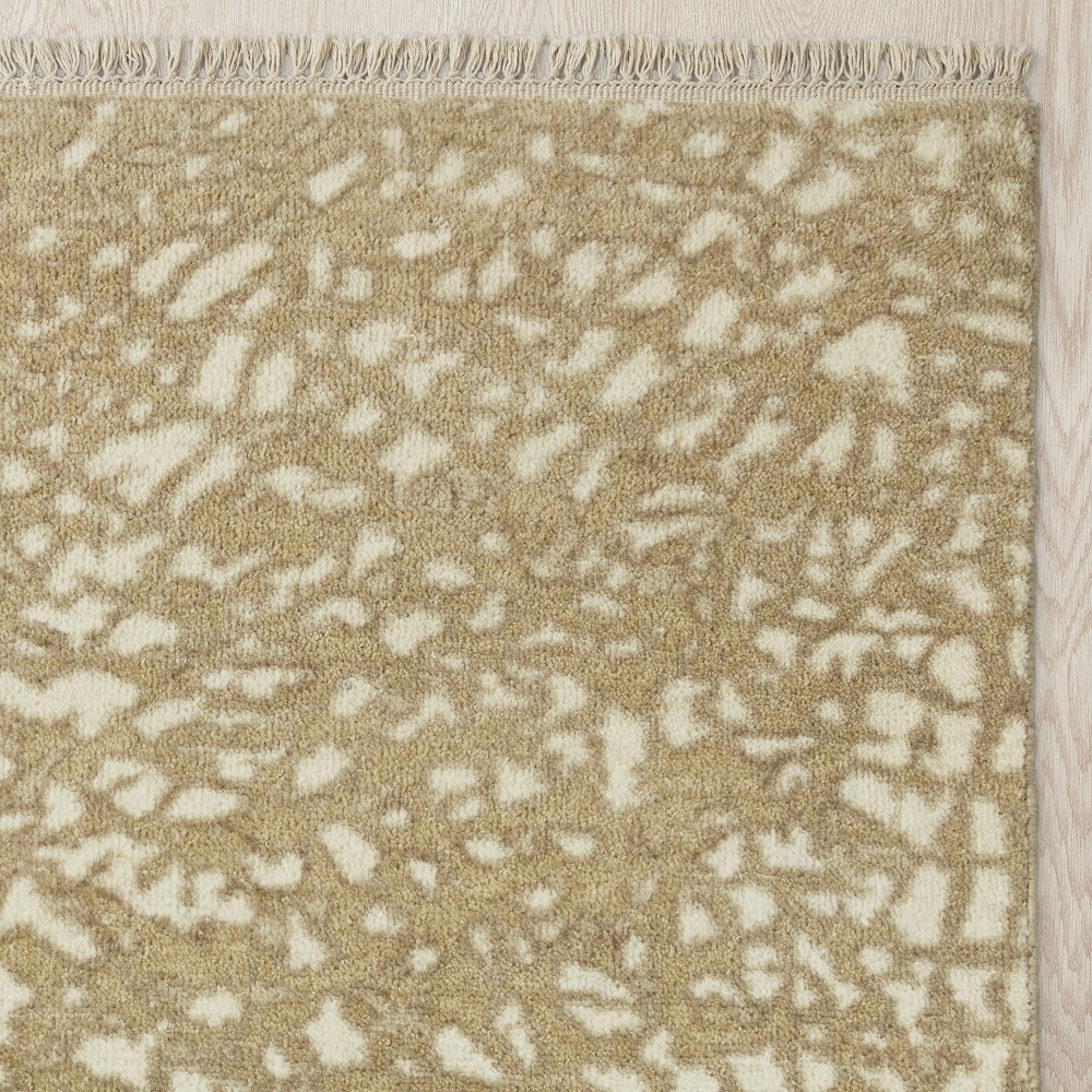Emrys Hand Knotted Rug Swatch, 18" X 18", Ivory