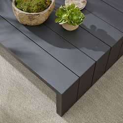 Larnaca Outdoor Slate Grey Metal Square Coffee Table (54&quot;)