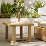 Ojai Outdoor Natural Teak Square Side Table (25.5&quot;)