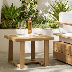 Ojai Outdoor Natural Teak Square Side Table (25.5&quot;)
