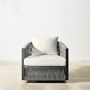 Pasadena Outdoor Metal and Rope Swivel Chair