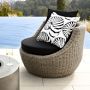 San Clemente Outdoor Grey Curved Swivel Chair