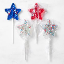 Williams Sonoma Red, White, &amp; Blue Star Lollipops