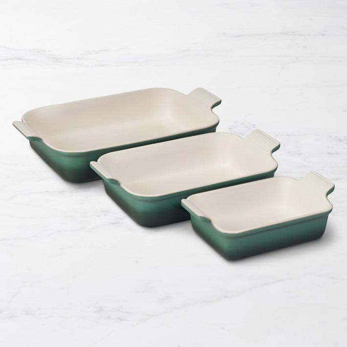 Artichaut - Le Creuset Heritage Open Rectangular Dishes, Set of 3
