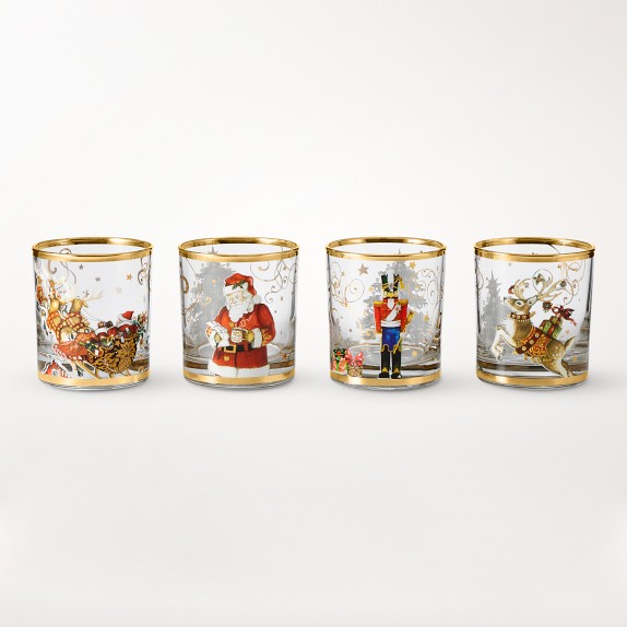 'Twas the Night Before Christmas Double Old-Fashioned Glasses, Set of 4