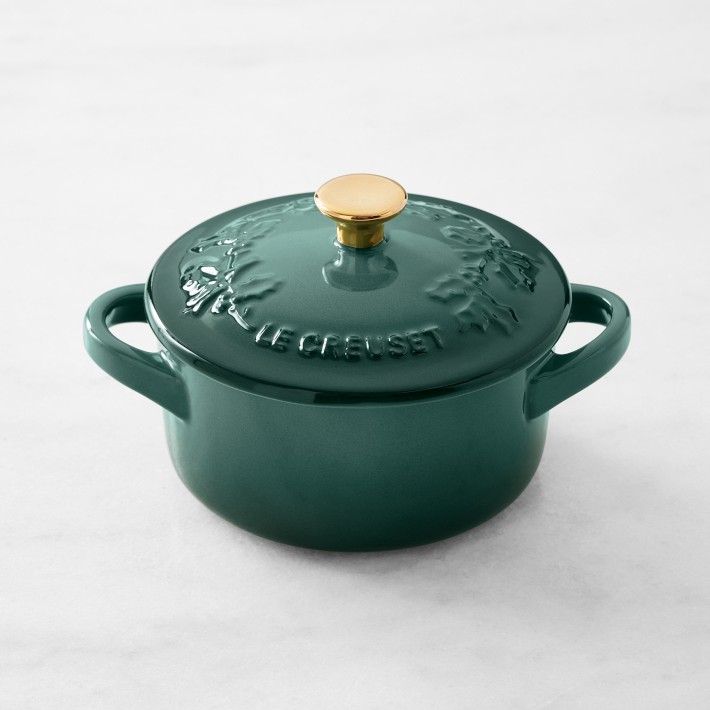 Le Creuset Stoneware Holly Mini Cocotte, 8-oz, Artichaut