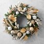 Gilded Champagne Ornament Pre-Lit Faux Wreath