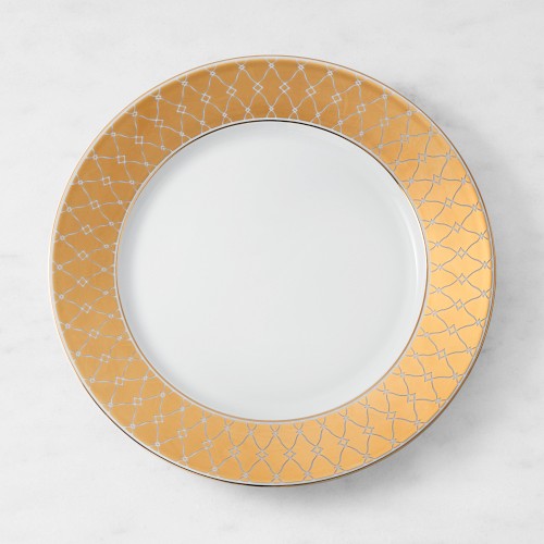 Regency Gold Dinner Plates, Set of 4