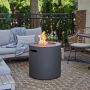 Cardona Small Round Fire Table, Weathered Slate, 24"
