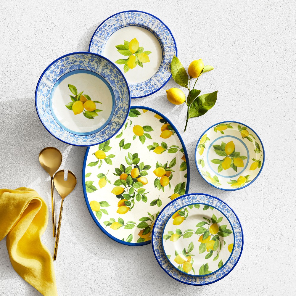 Lemon Outdoor Melamine Dinnerware Collection