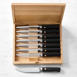 GreenPan™ Elite Black Rubberwood Steak Gift Set, Set of 8