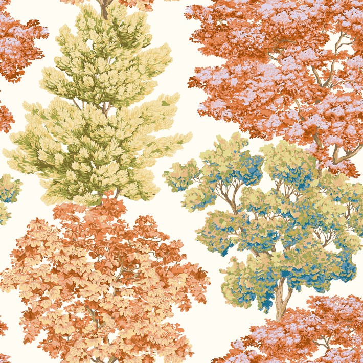 Scalamandré Central Park Wallpaper, Autumn