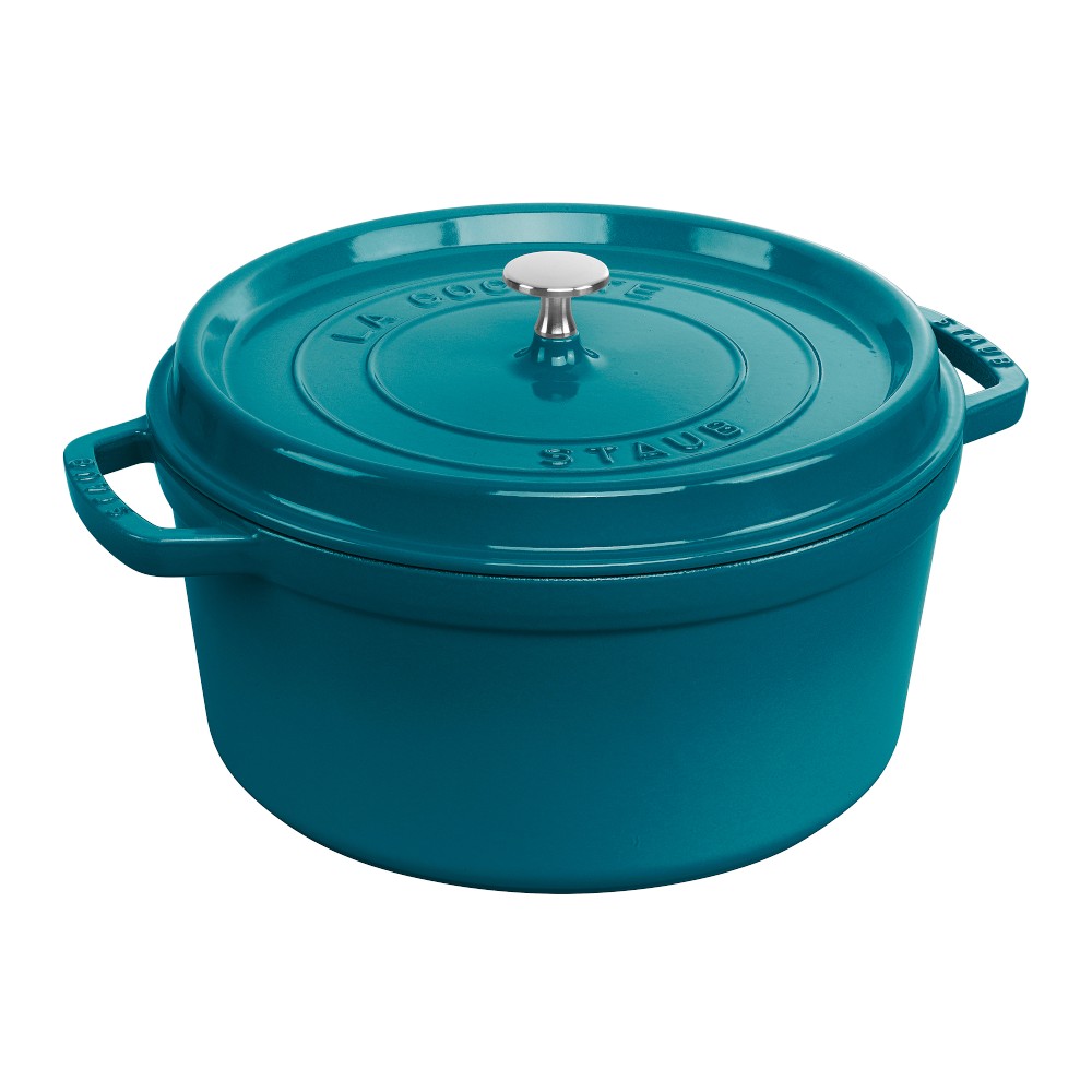 Staub Enameled Cast Iron Round Dutch Oven, 7-Qt., Turquoise