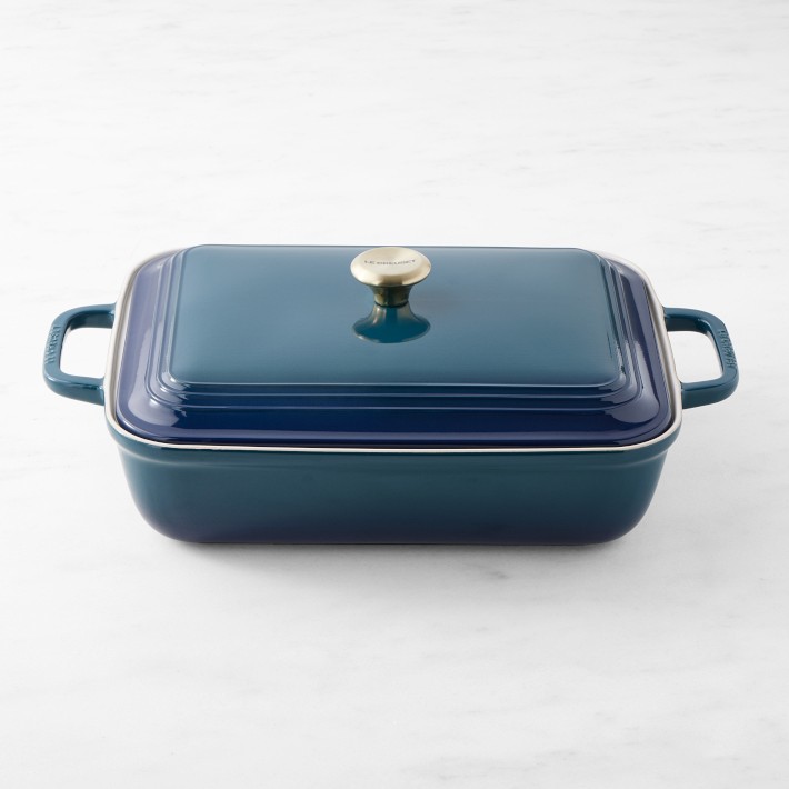 Le Creuset San Francisco Stoneware Rectangular Covered Baker, 4-Qt. Agave