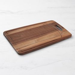 Williams Sonoma Walnut Handled Cutting & Carving Prep Board, 19" x 14"