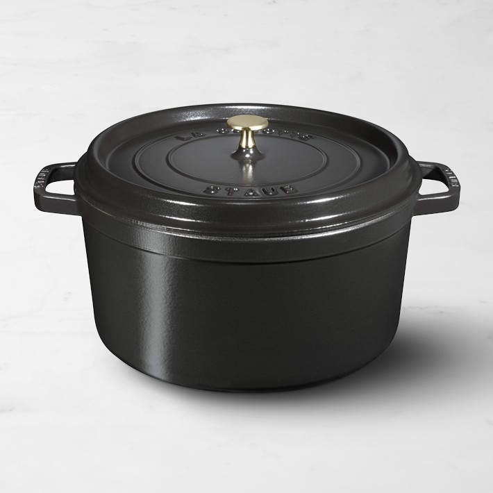 Staub Round Dutch Oven • Matte Black • 9-Qt.