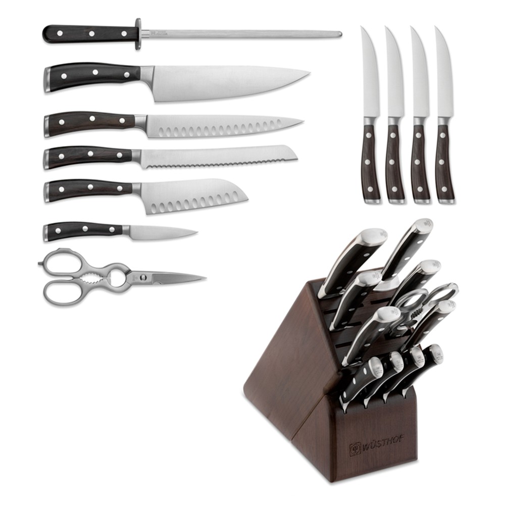 Wüsthof Ikon Blackwood 12-Piece Knife Block Set