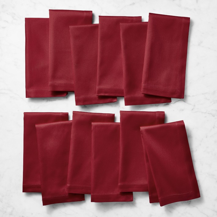 Hotel Dinner Napkins, Set of 12, Cabernet