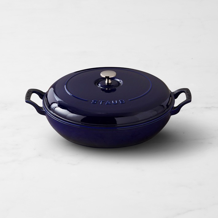 Staub Enameled Cast Iron Braiser, 3 1/2-Qt., Sapphire Blue