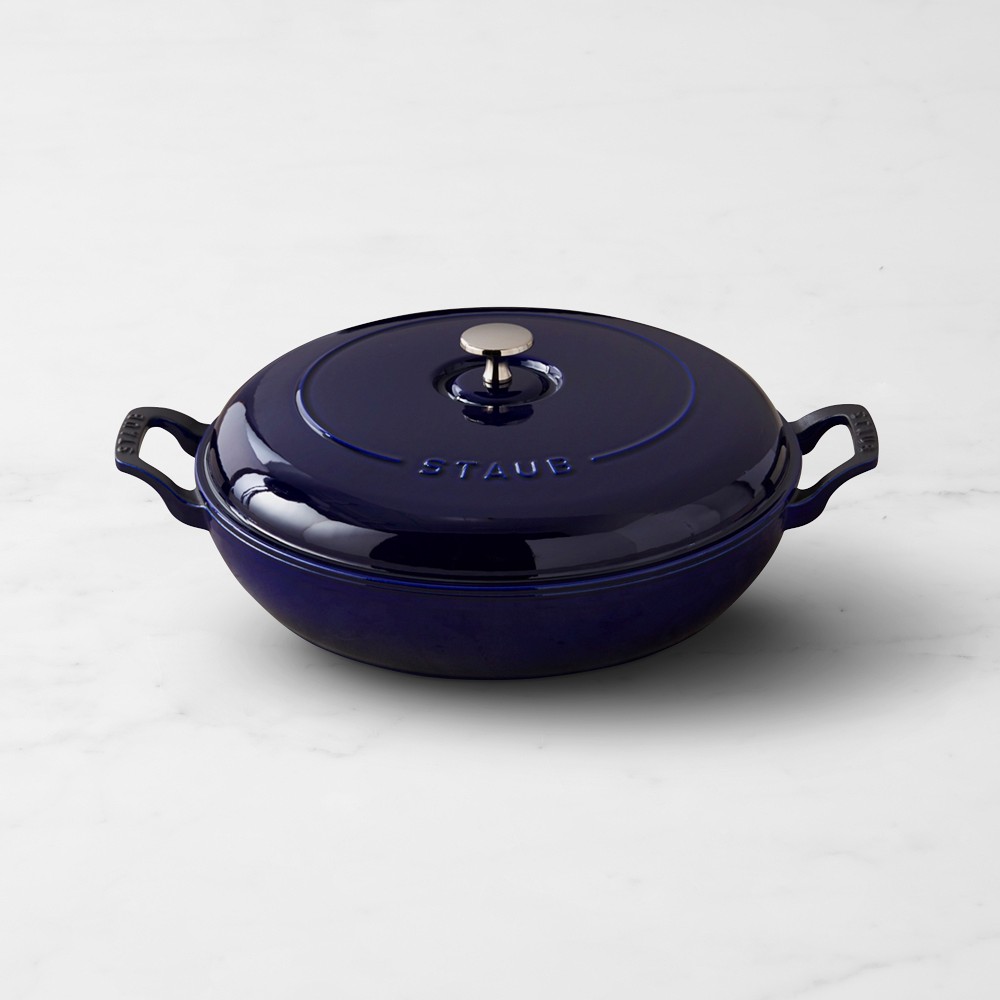 Staub Enameled Cast Iron Braiser, 3 1/2-Qt., Sapphire Blue