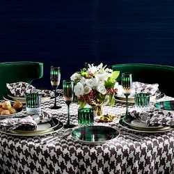 Houndstooth Round Tablecloth