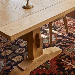 Swedish Trestle Extendable Rectangular Dining Table (84&quot;-116&quot;)