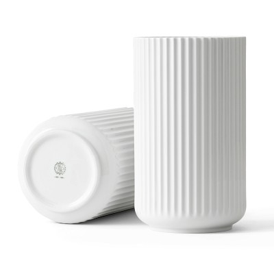Lyngby Porcelain Vase, White, 9.8 &quot; x 5.9&quot;