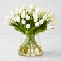Faux White Tulip Arrangement, Large