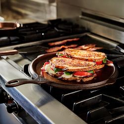 Smithey Seasoned Cast Iron Flat Top Griddle, 12&quot;